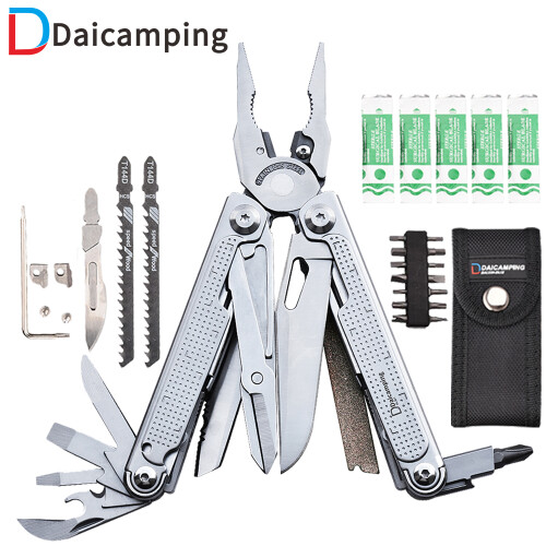 Daicamping multifunctionele tang, opvouwbare gereedschapset, geel 1