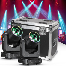 Fieryzeal estuche de vuelo con ruedas, negro, 61x33.5x61cm, para luces de escenario y DJ