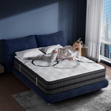 King Size Mattress, 12 Inch Hybrid King Mattress in a Box, Medium Firm, Memory Foam & Pocketed Springs, Pressure Relief, CertiPUR-US Certified& Fiberg