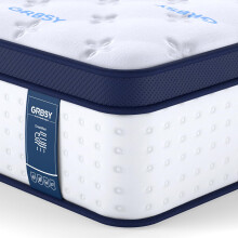 12 Inch Full XL Mattress, Upgraded 7-Zone Support Hybrid Full XL Size Mattress In A Box with Cooling Gel Memory Foam & Pocket Coils for Back Pain Reli