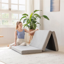 MLILY King Trifold Mattress, 4 Inch Foldable Gel Memory Foam Mattress