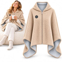 Heated Shawl Wraps for Women, USB Heated Wrap with 3 Heat Settings (Beige)