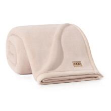 UGG Coco Flecce Throw Blanket for Couch, 50" x 70", Light Pink (Himalayan)