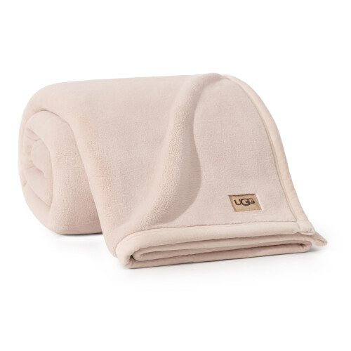 UGG UGG Coco Flecce Throw Blanket for Couch, 50" x 70", Light Pink (Himalayan)