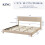 Allewie King Size Upholstered Bed Frame Adjustable Headboard, Beige 2