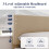 Allewie King Size Upholstered Bed Frame Adjustable Headboard, Beige 4