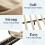 Allewie King Size Upholstered Bed Frame Adjustable Headboard, Beige 5
