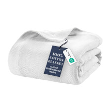 LANE LINEN King Size Blankets for Bed, 350 GSM 100% Cotton Medium Weight