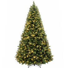 Hykolity 7 ft Prelit Artificial Christmas Tree with 300 Warm White LEDs