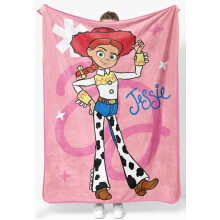 Jay Franco Plush Throw Blanket – 46" x 60" Inches Kids Hero Soft & Cozy Fleece Throw for Bedroom & Couch Décor, Official Licensed Product, Pink - T