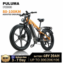 PULUMA PH003 sähköpolkupyörä, kaksoismoottori, 48V 20Ah irrotettava akku, 26x4.0 tuumaa fatbike