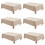 Fitable 6 Pack Beige Faux Linen Tablecloths Rectangle 60x84 Inch 1