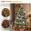 YITAHOME 6ft Prelit Green Artificial Hinged Christmas Tree with Remote 3