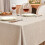 Fitable 6 Pack Beige Faux Linen Tablecloths Rectangle 60x84 Inch 2