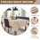 Fitable 6 Pack Beige Faux Linen Tablecloths Rectangle 60x84 Inch 4