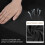 WEERRW 4 Pieces Couch Cover for Sofa Velvet Sofa Covers Washable, Black 4