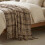 Homescapes Pure Handmade 100% Wool Textured Check Bed & Sofa Throw Blanket, Beige 5