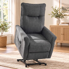 HOMCOM Power Lift Chair for Elderly, Chenille, Pocket Spring, Dark Grey