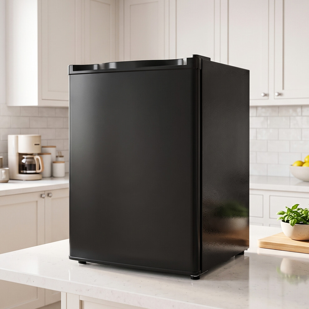 Homcom Black 73 L Mini Fridge With Chiller Box, Single Door Compact Refrigerator, Adjustable Thermostat, Reversible Door, - Image 3