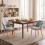 Homcom (Grey) HOMCOM Dining Chairs Set of 2 Curved Open Back 9