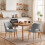 Homcom (Grey) HOMCOM Dining Chairs Set of 2 Curved Open Back 2