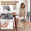 Homcom (Grey) HOMCOM Dining Chairs Set of 2 Curved Open Back 5