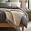 Homescapes Pure Handmade 100% Wool Textured Stripe Bed & Sofa Throw Blanket, Beige 4