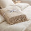 Homescapes Pure Handmade 100% Wool Textured Stripe Bed & Sofa Throw Blanket, Beige 5