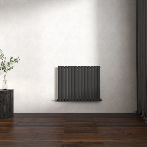 (Anthracite, Oval Column 600x767mm Single Panel) Horizontal Vertical Designer Radiator Oval Column Central Heating
