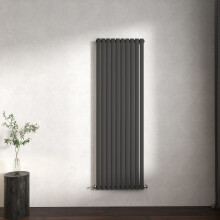 (Anthracite, Oval Column 1600x590mm Single Panel) Horizontal Vertical Designer Radiator Oval Column Central Heating