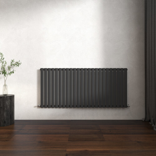 (Anthracite, Oval Column 600x1416mm Single Panel) Horizontal Vertical Designer Radiator Oval Column Central Heating