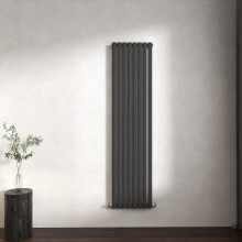 (Anthracite, Oval Column 1600x472mm Single Panel) Horizontal Vertical Designer Radiator Oval Column Central Heating