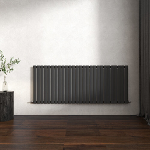 (Anthracite, Oval Column 600x1593mm Single Panel) Horizontal Vertical Designer Radiator Oval Column Central Heating