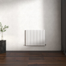 (Gloss White, Oval Column 600x767mm Single Panel) Horizontal Vertical Designer Radiator Oval Column Central Heating