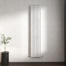 (Gloss White, Oval Column 1800x472mm Double Panel) Horizontal Vertical Designer Radiator Oval Column Central Heating