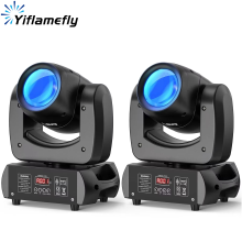 Yiflamefly foco LED de cabezal móvil, lote de 2, 100W, efecto Gobo DMX para discoteca y fiesta