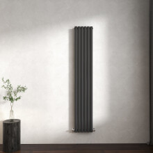 (Anthracite, Oval Column 1600x354mm Double Panel) Horizontal Vertical Designer Radiator Oval Column Central Heating