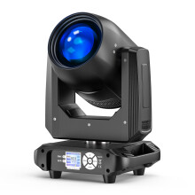 Yiflamefly cabeza móvil DJ 200W, prisma de 18 facetas y 14 gobos, foco de haz para fiestas y eventos