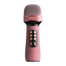 (Pink) WS-898 Wireless Bluetooth Karaoke Microphone, Kids Singing Microphone Speaker All-in-One