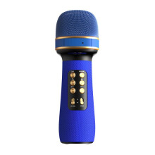 (Blue) WS-898 Wireless Bluetooth Karaoke Microphone, Kids Singing Microphone Speaker All-in-One