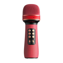 (Red) WS-898 Wireless Bluetooth Karaoke Microphone, Kids Singing Microphone Speaker All-in-One