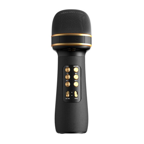 (Black) WS-898 Wireless Bluetooth Karaoke Microphone, Kids Singing Microphone Speaker All-in-One