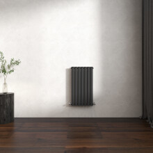 (Anthracite, Oval Column 600x413mm Double Panel) Horizontal Vertical Designer Radiator Oval Column Central Heating