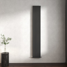 (Anthracite, Oval Column 1800x354mm Double Panel) Horizontal Vertical Designer Radiator Oval Column Central Heating