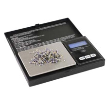 Mini elektronische precisiebalansen van 100g/0.01g, draagbare elektronische keukenweegschaal met oplaadfunctie.