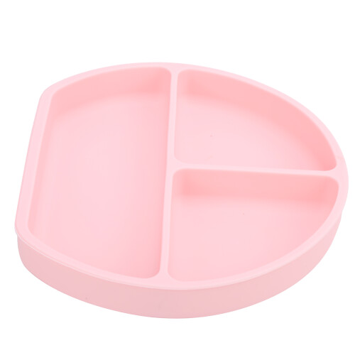 Silikon Babyteller Rosa mit Rand 1