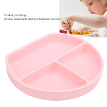 Babyteller Silikon mit Saugfuß Rosa