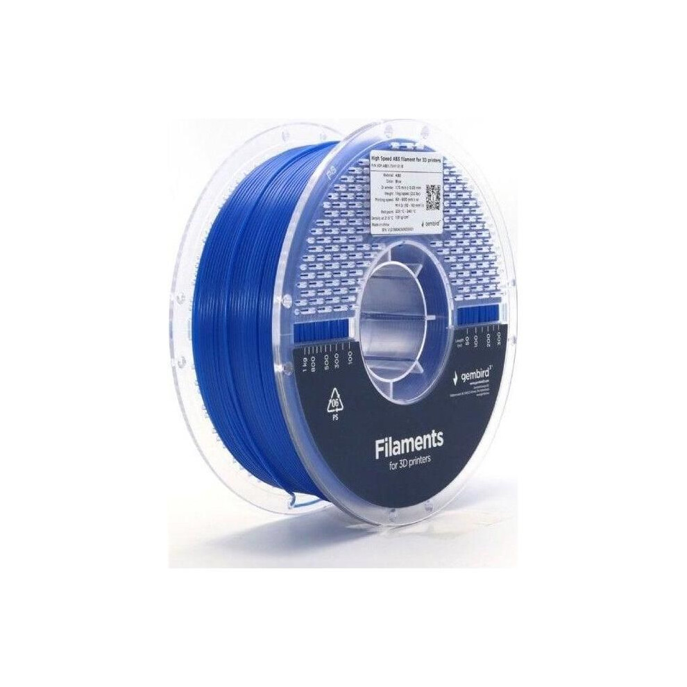 Gembird 3DP-ABS1.75HY-01-B (ABS, 1000 g, 1.75 mm), Filament, Blau - Bild 4