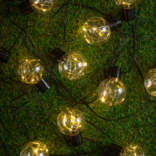 Premier 9.5m 100 LED Christmas Ball String Lights in Warm White 1