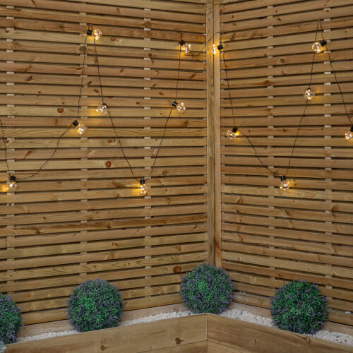 Premier 9.5m 100 LED Christmas Ball String Lights in Warm White 2